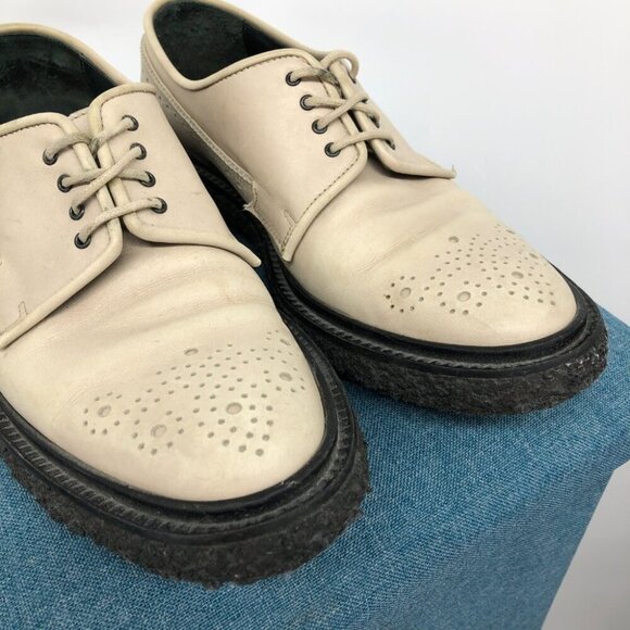 Adieu Paris Beige Black Brogue Casual Dress Shoes Size 10-10.5 - Picture 12 of 16